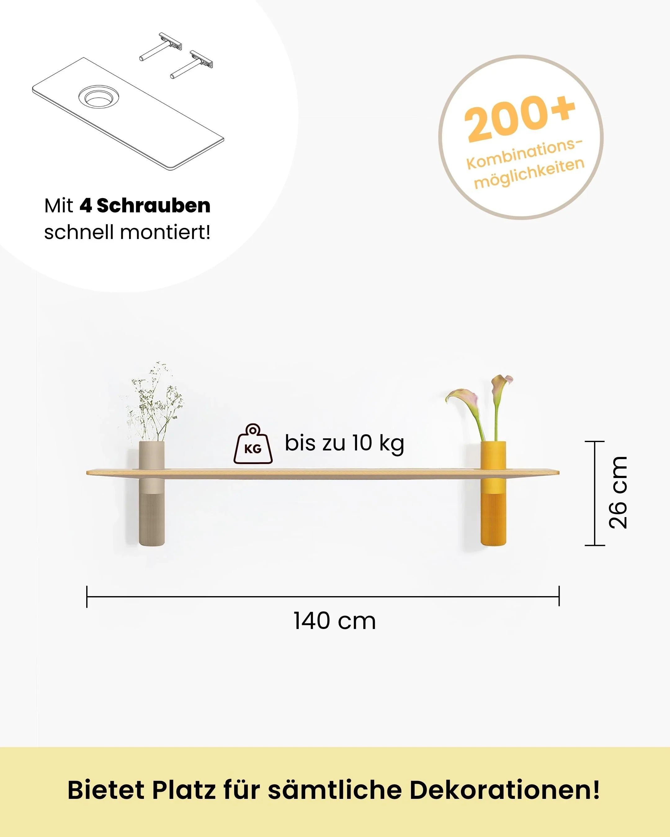 Vaseboard® L Set - Natur