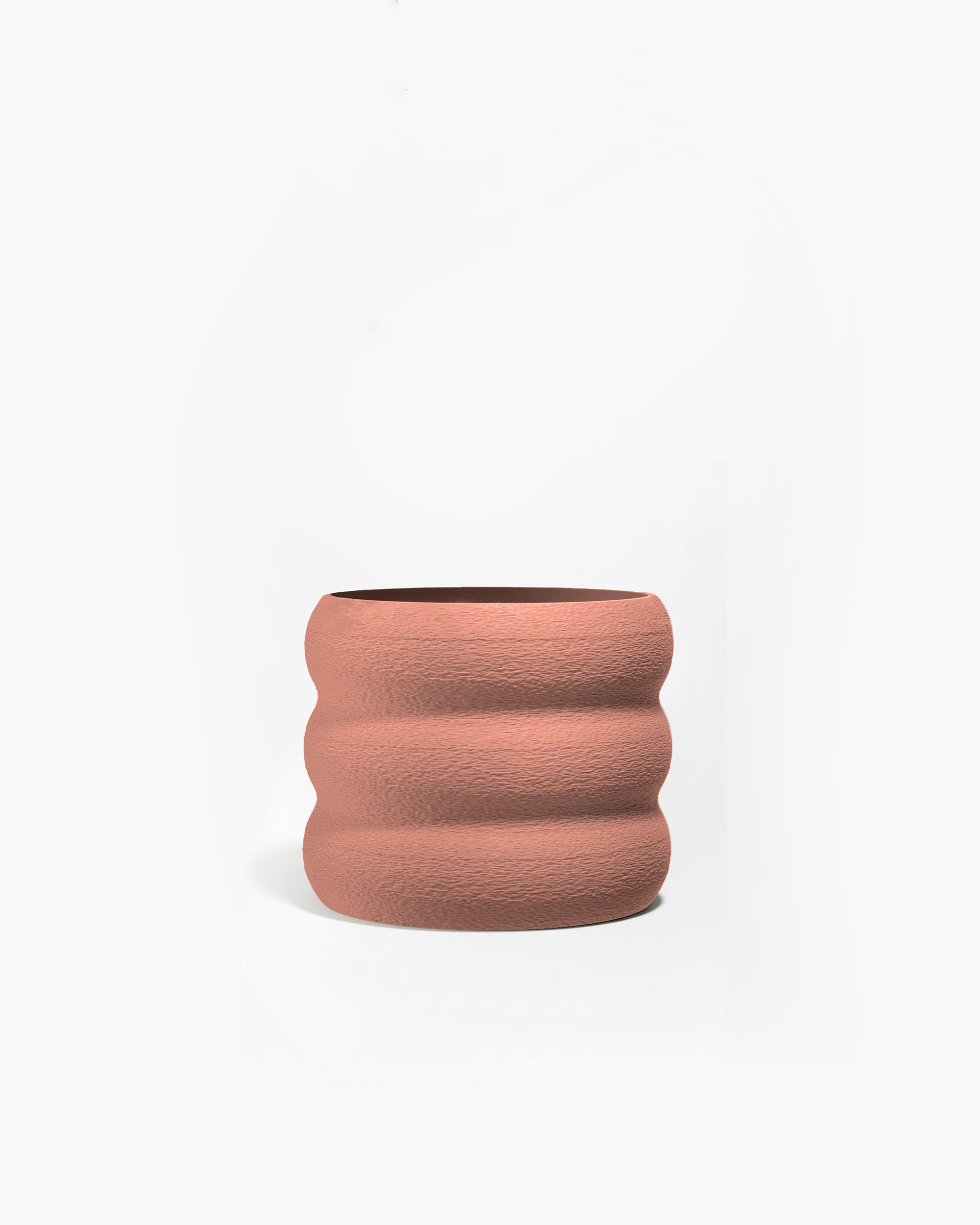 Designer Übertopf Terracotta im Donut Design
