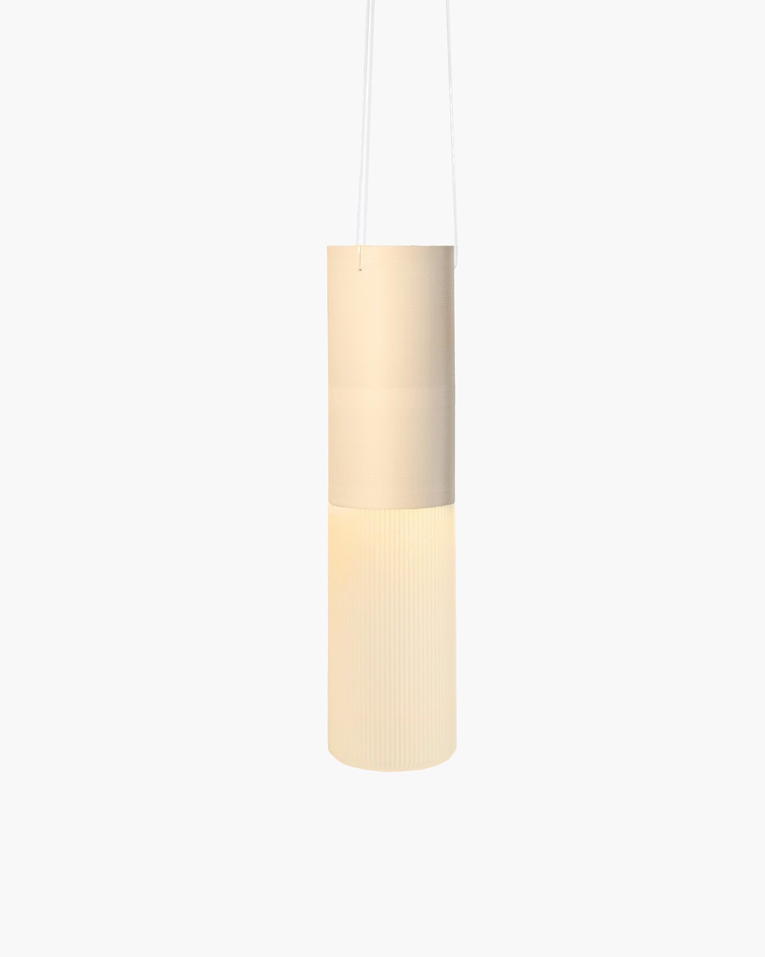 Leuchtende Hängevase Beige mit LED Beleuchtung