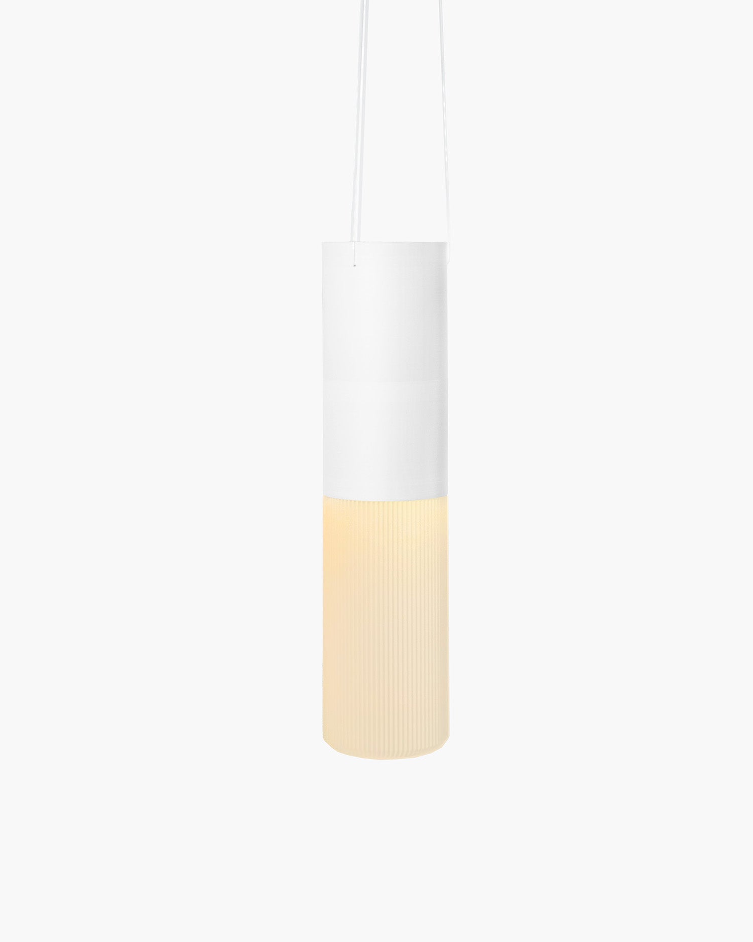 Moderne Hängevase Weiß mit LED Licht