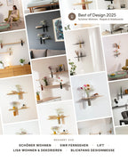 Floating Wall Shelf Solid Oak with Vase | 50 cm Natural Oiled